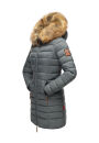 Marikoo Rose Damen Winter Jacke gesteppt lang B647 Stormy Blue-Größe M - Gr. 38