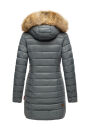 Marikoo Rose Damen Winter Jacke gesteppt lang B647 Stormy Blue-Größe M - Gr. 38