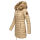 Marikoo Rose Damen Winter Jacke gesteppt lang B647 Beige-Größe XS - Gr. 34