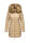 Marikoo Rose Damen Winter Jacke gesteppt lang B647 Beige-Größe XL - Gr. 42