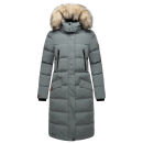 Marikoo Schneesternchen Damen Wintermantel B890 Stormy Blue Größe L - Gr. 40