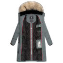 Marikoo Schneesternchen Damen Wintermantel B890 Stormy Blue Größe XL - Gr. 42