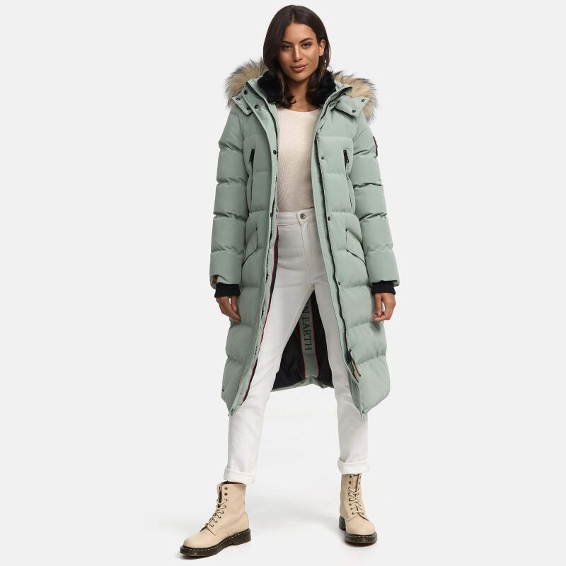 Marikoo Schneesternchen Damen Wintermantel B890 Smokey Mint Größe XS - Gr. 34