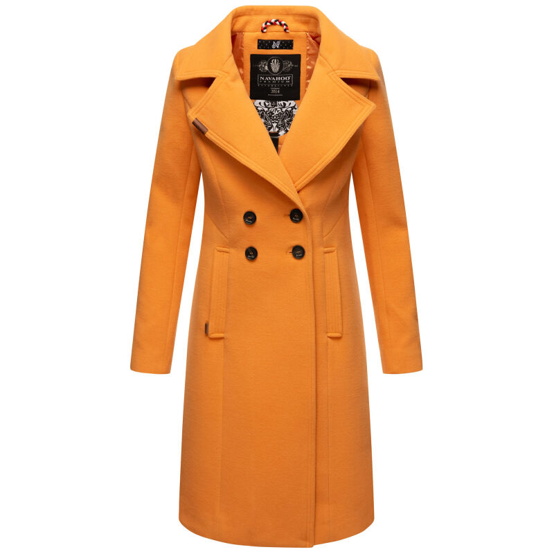 Navahoo Wooly Damen Trenchcoat Winter Mantel B661 Apricot Sorbet Größe XXXL - Gr. 46