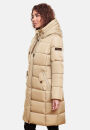 Marikoo Yuikoo lange Damen Winterjacke B941 Beige-Größe L - Gr. 40