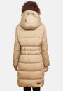 Marikoo Yuikoo lange Damen Winterjacke B941 Beige-Größe L - Gr. 40