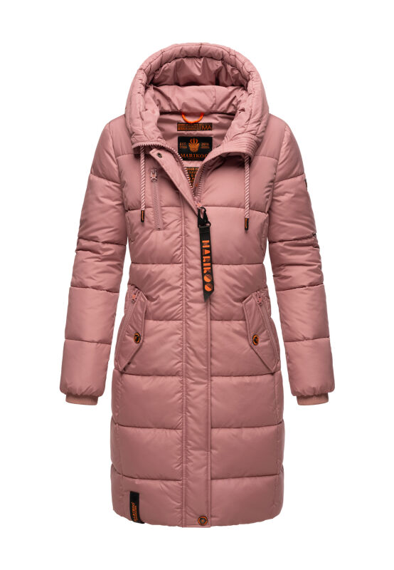 Marikoo Yuikoo lange Damen Winterjacke B941 Dark Rose-Größe XXL - Gr. 44