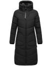 Marikoo Benikoo Damen lange Winterjacke B949 Schwarz Größe S - Gr. 36