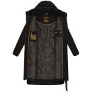 Marikoo Benikoo Damen lange Winterjacke B949 Schwarz-Größe S - Gr. 36