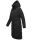 Marikoo Benikoo Damen lange Winterjacke B949 Schwarz Größe XL - Gr. 42