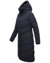 Marikoo Benikoo Damen lange Winterjacke B949 Navy Größe S - Gr. 36