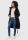 Marikoo Benikoo Damen lange Winterjacke B949 Navy Größe S - Gr. 36