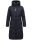 Marikoo Benikoo Damen lange Winterjacke B949 Navy Größe XXL - Gr. 44