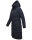 Marikoo Benikoo Damen lange Winterjacke B949 Navy Größe XXL - Gr. 44