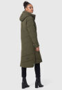 Marikoo Benikoo Damen lange Winterjacke B949 Dark Olive-Größe S - Gr. 36