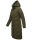Marikoo Benikoo Damen lange Winterjacke B949 Dark Olive-Größe S - Gr. 36
