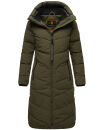 Marikoo Benikoo Damen lange Winterjacke B949 Dark Olive-Größe XL - Gr. 42
