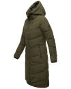 Marikoo Benikoo Damen lange Winterjacke B949 Dark Olive-Größe XL - Gr. 42