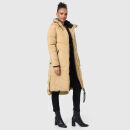 Marikoo Benikoo Damen lange Winterjacke B949 Beige-Größe S - Gr. 36