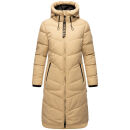 Marikoo Benikoo Damen lange Winterjacke B949 Beige-Größe S - Gr. 36