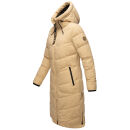 Marikoo Benikoo Damen lange Winterjacke B949 Beige-Größe M - Gr. 38