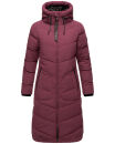 Marikoo Benikoo Damen lange Winterjacke B949 Wine Größe S - Gr. 36