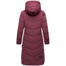 Marikoo Benikoo Damen lange Winterjacke B949 Wine-Größe S - Gr. 36