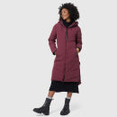 Marikoo Benikoo Damen lange Winterjacke B949 Wine-Größe M - Gr. 38