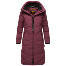 Marikoo Benikoo Damen lange Winterjacke B949 Wine-Größe M - Gr. 38