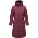 Marikoo Benikoo Damen lange Winterjacke B949 Wine-Größe M - Gr. 38