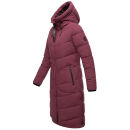 Marikoo Benikoo Damen lange Winterjacke B949 Wine-Größe M - Gr. 38