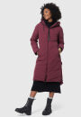 Marikoo Benikoo Damen lange Winterjacke B949 Wine-Größe XL - Gr. 42