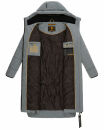 Marikoo Benikoo Damen lange Winterjacke B949 Stormy Blue Größe XL - Gr. 42
