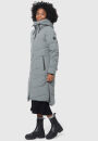 Marikoo Benikoo Damen lange Winterjacke B949 Stormy Blue Größe XXL - Gr. 44