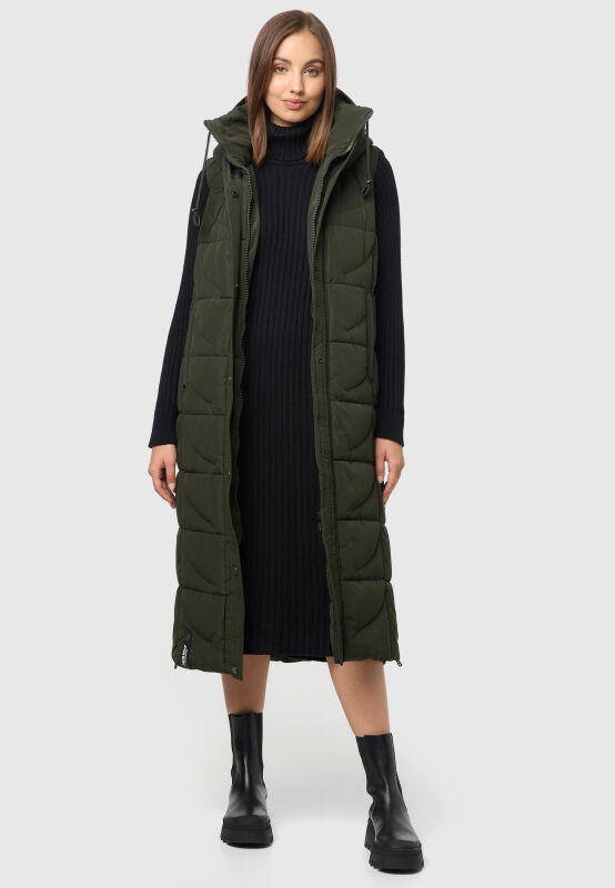 Navahoo Brezelchen Damen Winter Weste B950 Dark Olive Größe XS - Gr. 34