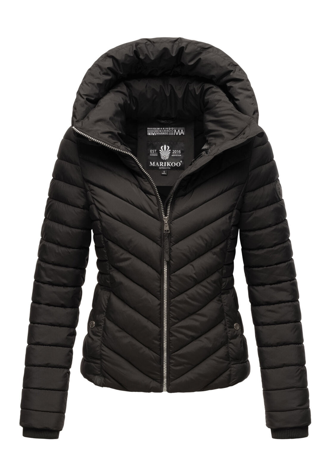 Marikoo Kagomee Damen Steppjacke B957 Schwarz Größe S Gr