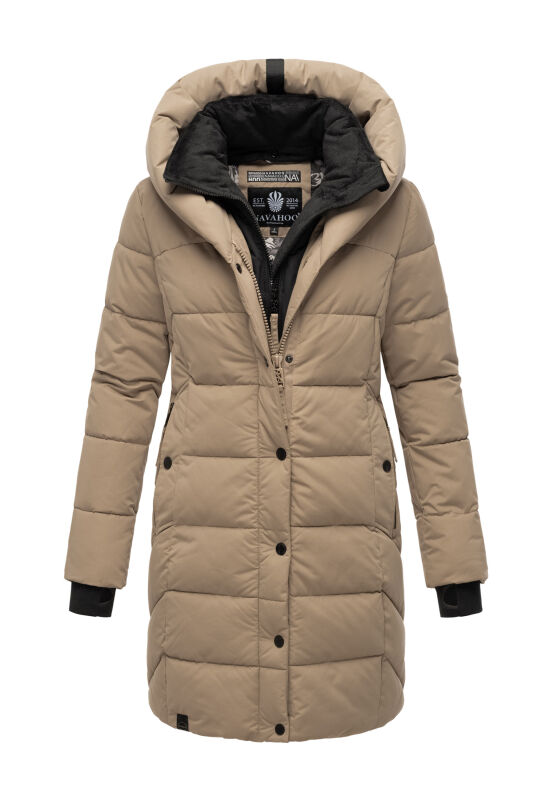 Navahoo Knutschilein Damen Winterjacke B959 Taupe Grey Größe L - Gr. 40