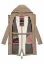 Marikoo Mount Presanella Damen Übergangsjacke B965 Taupe Grey Größe XXXL - Gr. 46