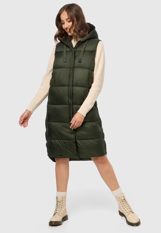 Marikoo Sayorii Damen Winter Weste B967 Dark Olive Größe XL - Gr. 42