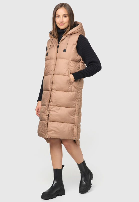 Marikoo Sayorii Damen Winter Weste B967 Taupe Grey Größe M - Gr. 38