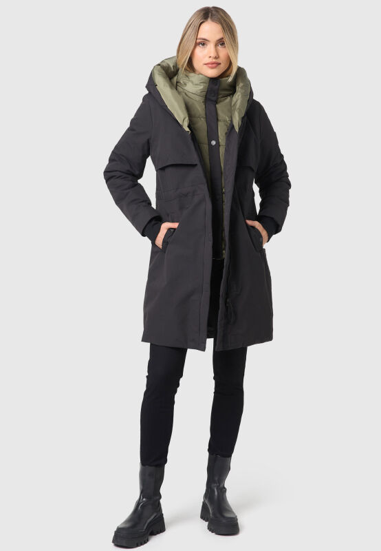 Navahoo Snowelf Damen Winterjacke B970 Schwarz Größe XL - Gr. 42