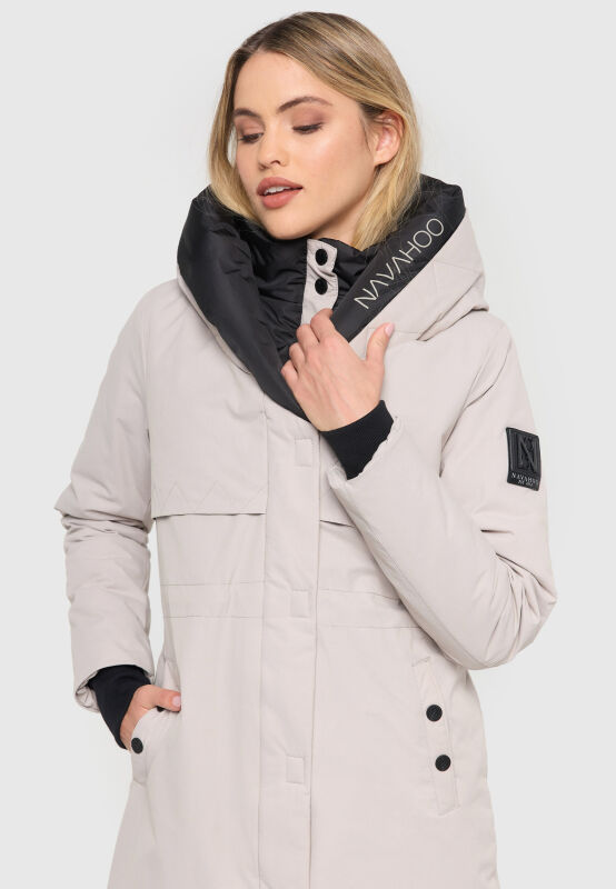 Navahoo Snowelf Damen Winterjacke B970 Hellgrau Größe S - Gr. 36