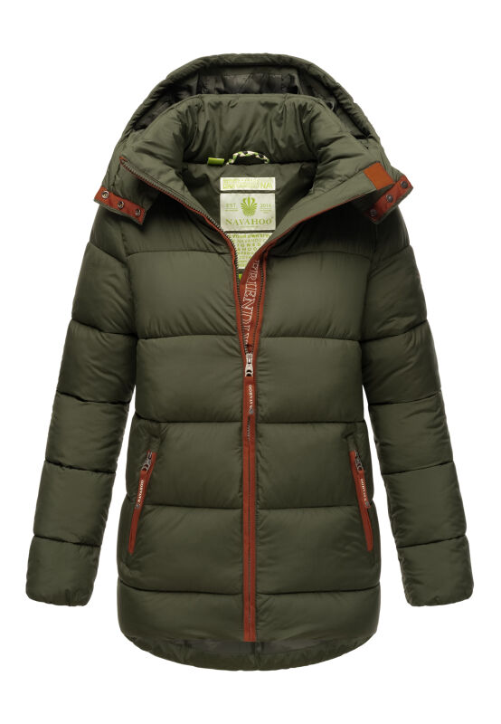 Navahoo Wattewölkchen Damen Steppjacke B973 Dark Olive Größe L - Gr. 40