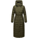 Navahoo Das Teil XIV Damen Winter Steppmantel B974 Dark Olive-Größe XL - Gr. 42