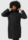 Marikoo Natsukoo Damen Winter Steppjacke lang B978 Schwarz Größe S - Gr. 36