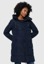 Marikoo Natsukoo Damen Winter Steppjacke lang B978 Navy...