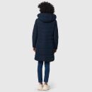 Marikoo Natsukoo Damen Winter Steppjacke lang B978 Navy Größe M - Gr. 38