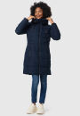Marikoo Natsukoo Damen Winter Steppjacke lang B978 Navy Größe XL - Gr. 42