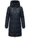 Marikoo Natsukoo Damen Winter Steppjacke lang B978 Navy Größe XL - Gr. 42