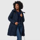 Marikoo Natsukoo Damen Winter Steppjacke lang B978 Navy Größe XXL - Gr. 44